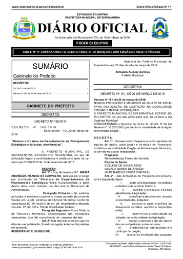 Diário Oficial - Edição 17