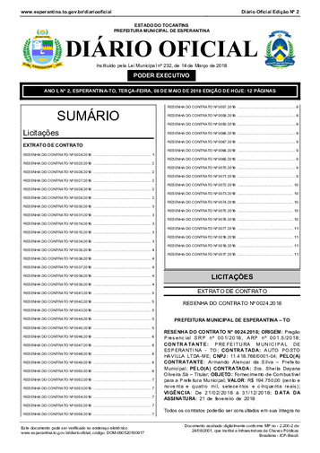 Diário Oficial - Edição 2