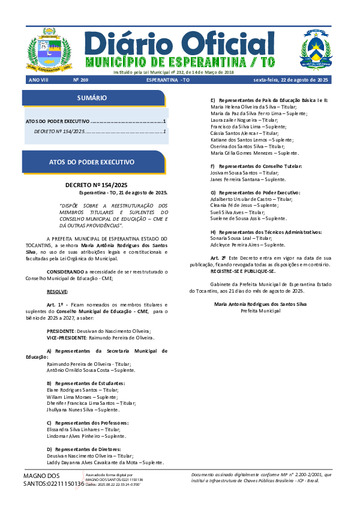 Diário Oficial - Edição 269