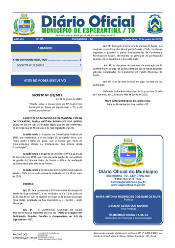 Diário Oficial - Edição 245