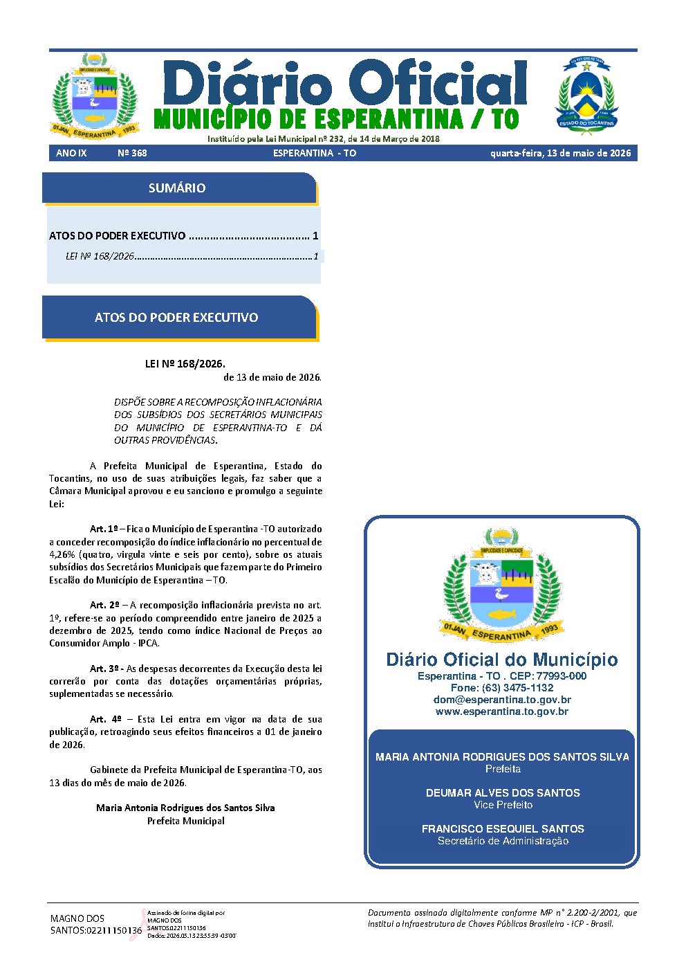 Diário Oficial - Edição 368