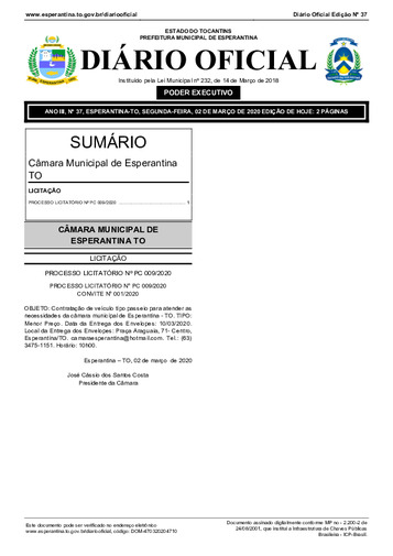 Diário Oficial - Edição 37