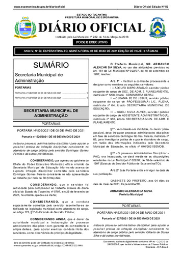 Diário Oficial - Edição 59